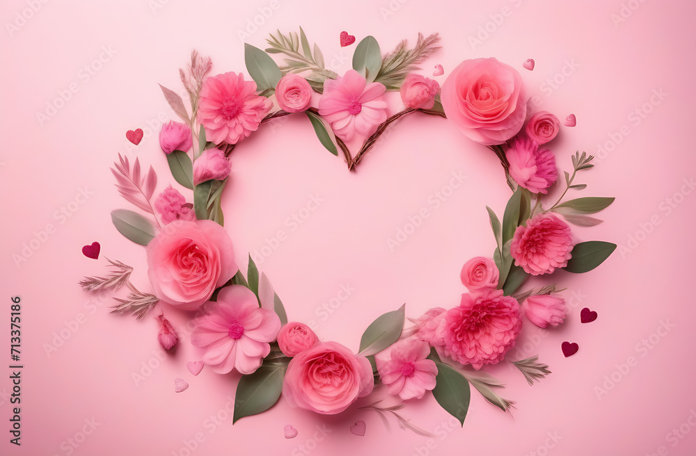 bouquet of pink roses on a wooden background