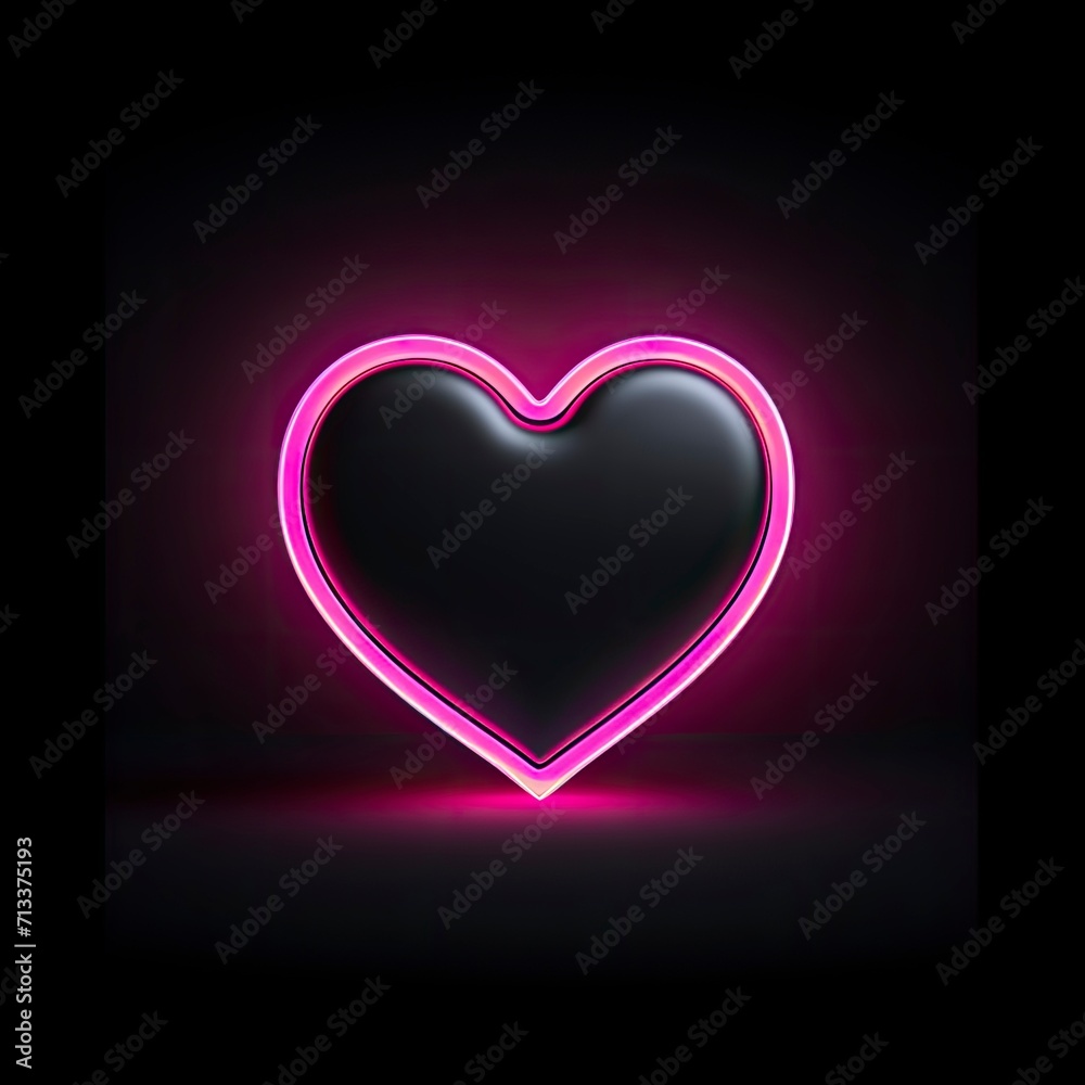 heart on black background heart on black background