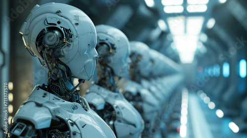Robotic Revolution: Humanoid Machines in a 16:9 Perspective © Kianite