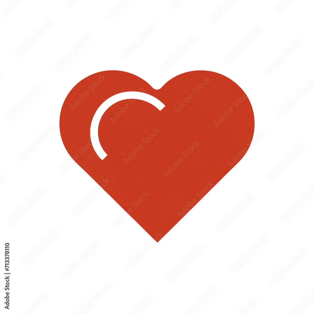 love heart on transparent background