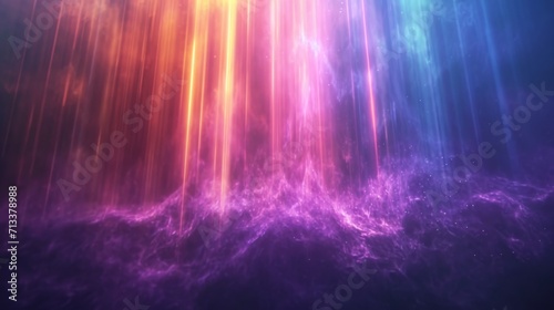 Aurora-like lights in an abstract, atmospheric design background