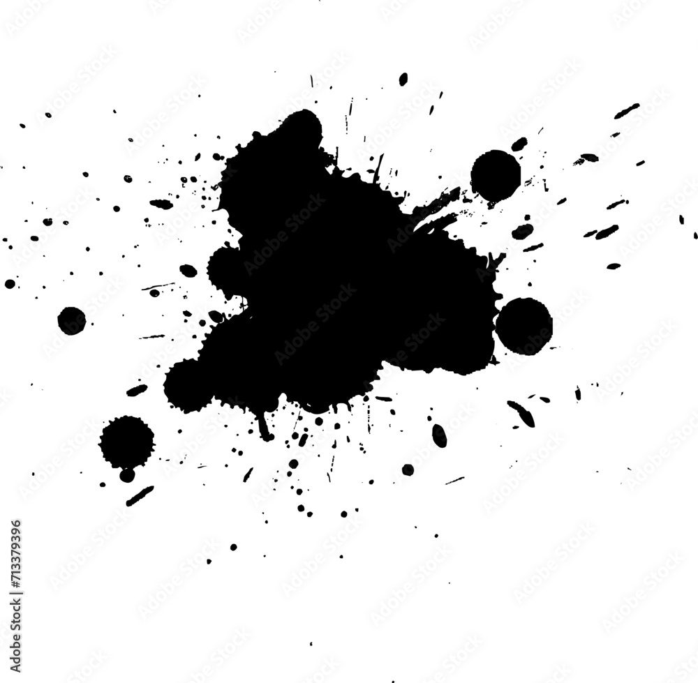 black ink dropped splatter splash on white background black ink dropped splatter splash on white background