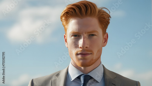 Corporate Confidence: Portrait of a Young and Successful Businessman