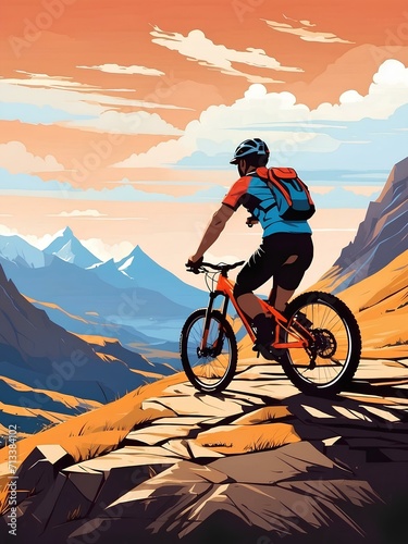 mountain biker riding a bike