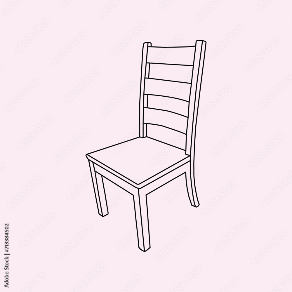 Classic wooden chair in cartoon style isolated on vector illustration
Classic wooden chair in cartoon style isolated on vector illustration