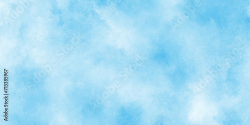 Brush painted aquarelle paint Light sky blue watercolor texture, ocean blue watercolor splash texture, Watercolor Shades The White Cloud and Blue Sky with small clouds. 