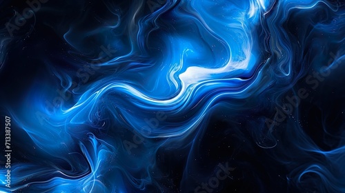 Fondo abstracto en tonos azules y negros. Generado por IA. photo