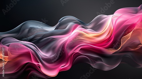 Fondo abstracto con ondas con distintas tonalidades de color. Generado por IA. photo
