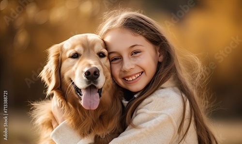 A Heartwarming Bond Between a Young Girl and Her Loyal Golden Retriever © uhdenis
