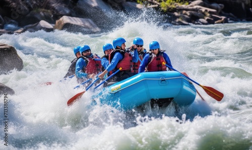 A Thrilling Adventure on the Rapids: Rafting Down the River with Friends
