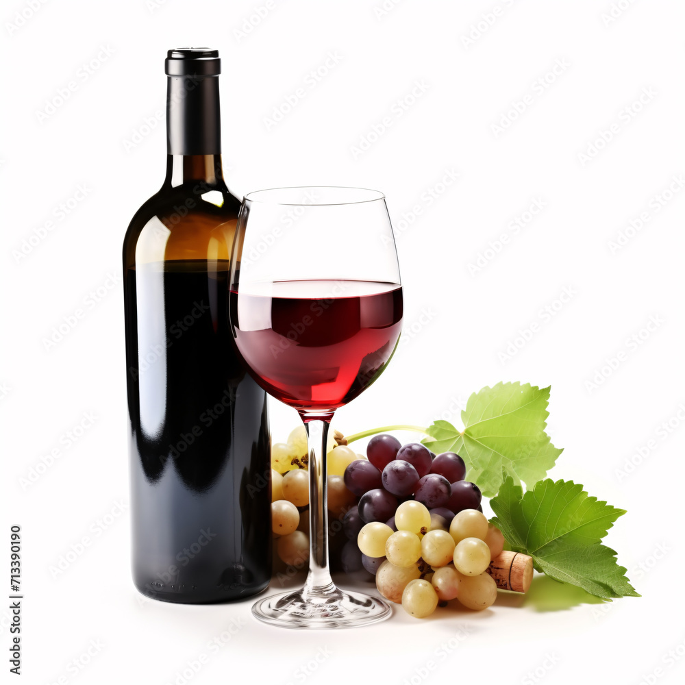 Obraz premium wine isolated on a white background
