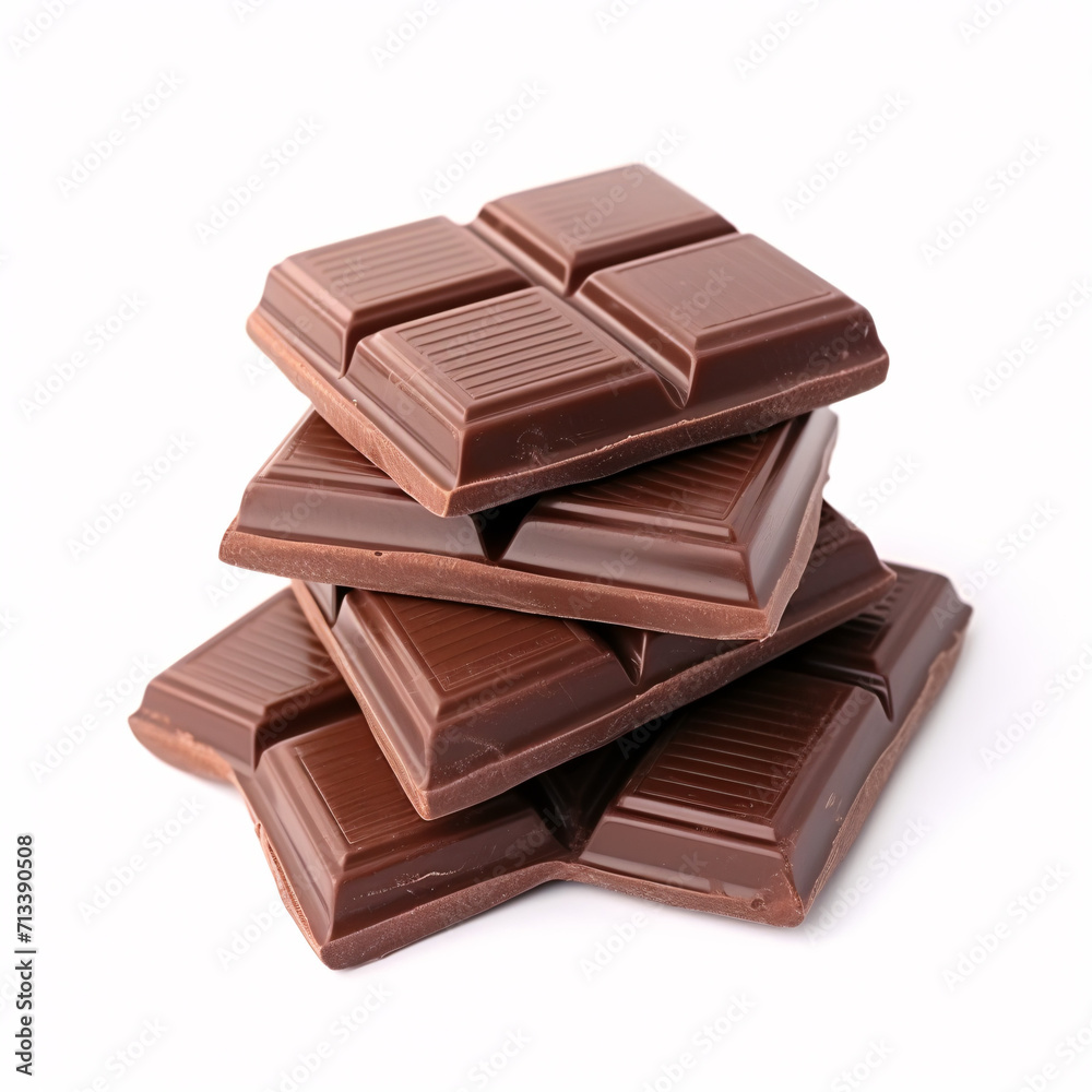 chocolate isolated on a white background chocolate isolated on a white background