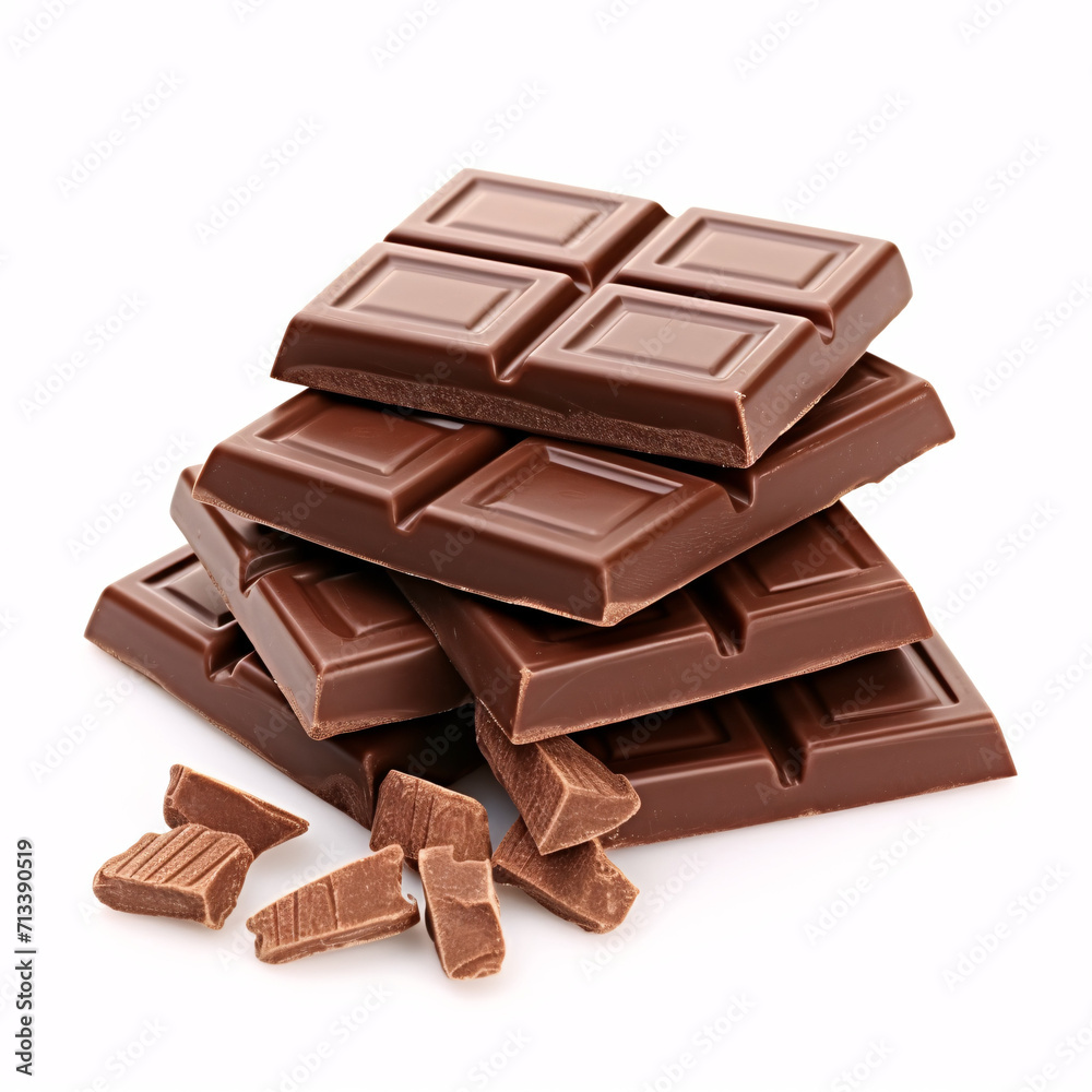 chocolate isolated on a white background chocolate isolated on a white background