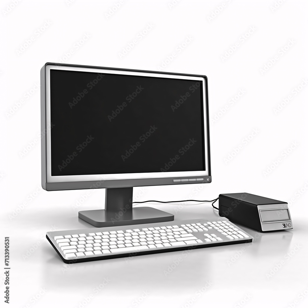 computer isolated on a white background computer isolated on a white background