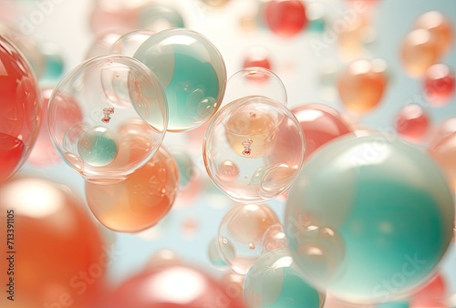 Whimsical pastel delights soft color balls and bubble gums