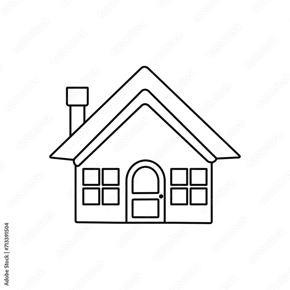 Home design and line art vector illustration
Home design and line art vector illustration