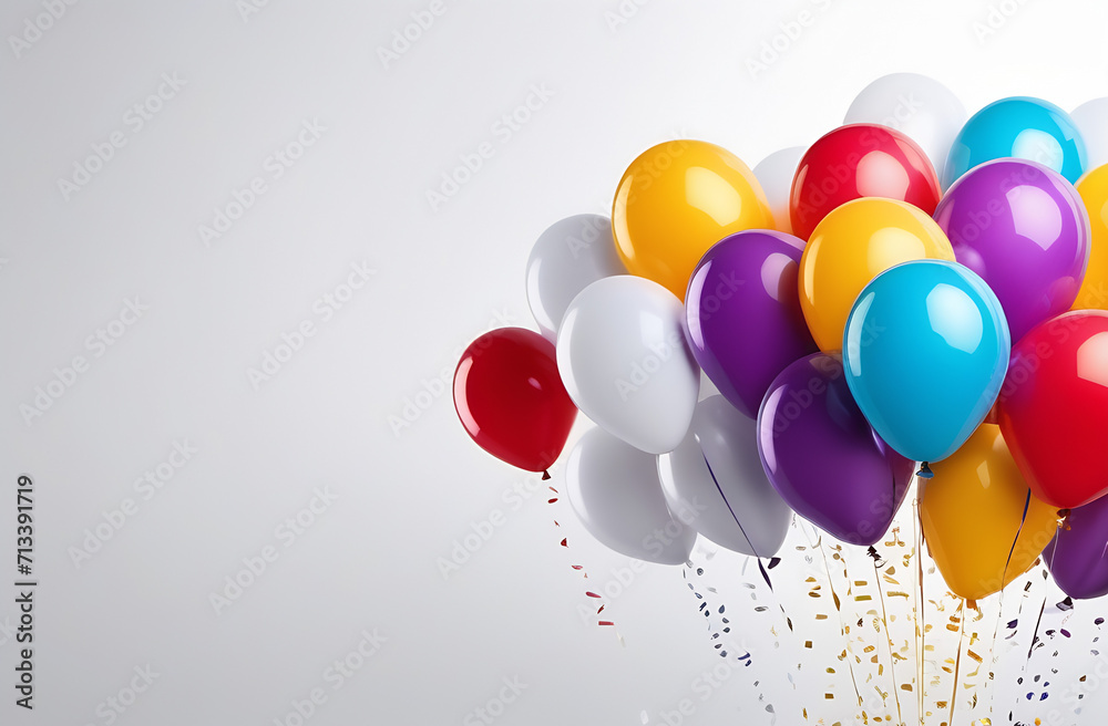 Banner card birthday ballons free space for text Banner card birthday ballons free space for text