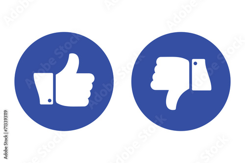 
 Like and Dislike icon isolated social media symbol vector illustration

