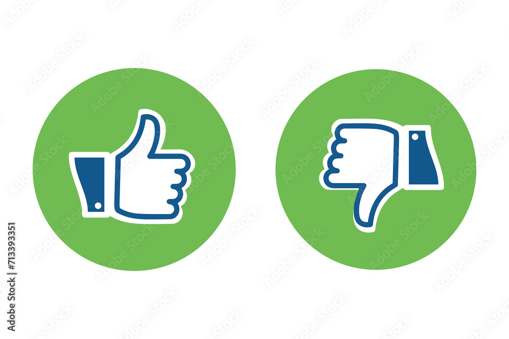 Like and Dislike icon isolated social media symbol vector illustration
Like and Dislike icon isolated social media symbol vector illustration