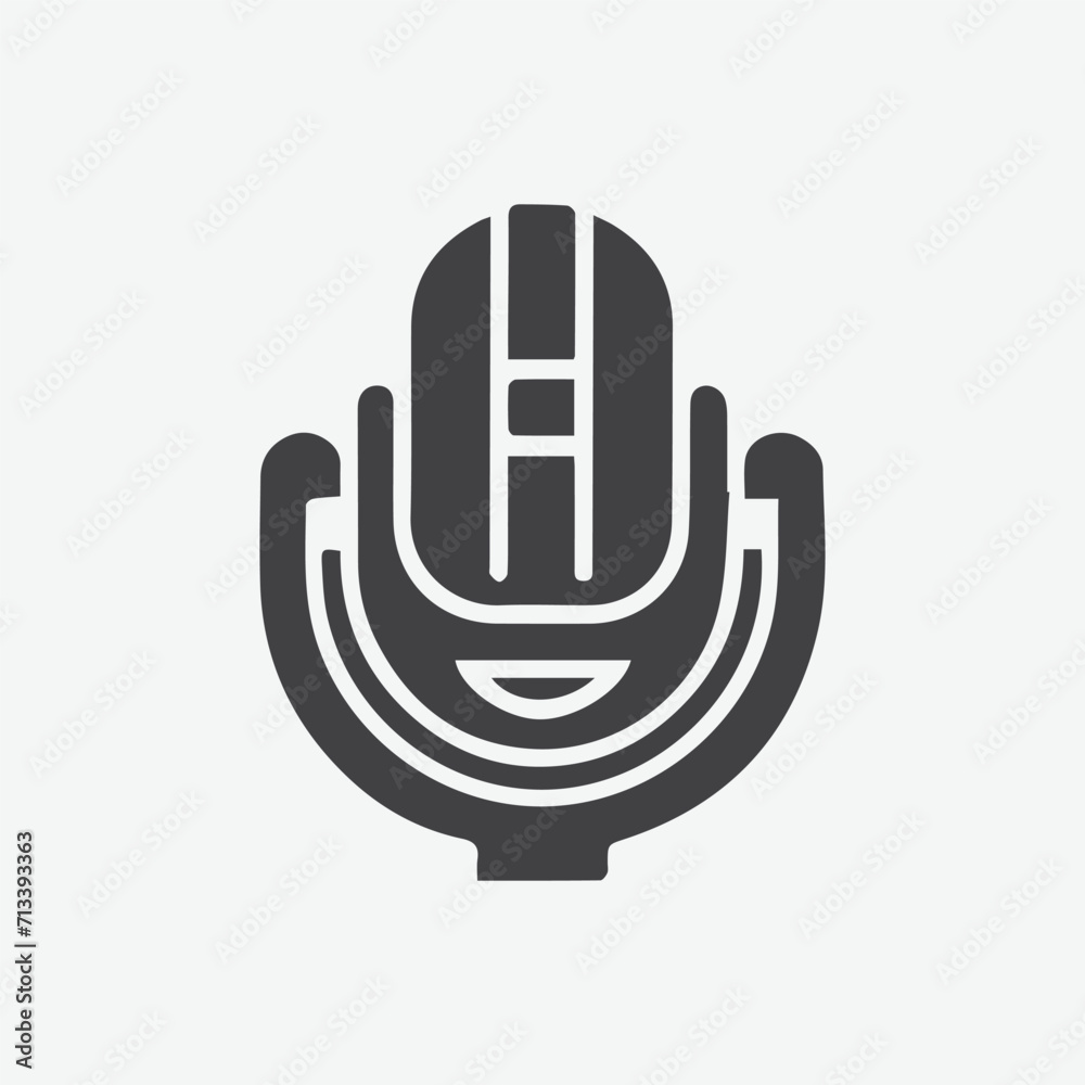 Podcast logo design template vectors Podcast logo design template vectors