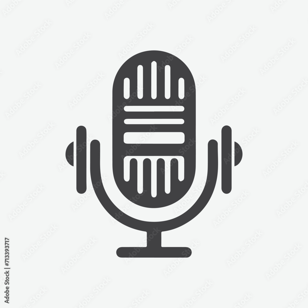Podcast logo design template vectors Podcast logo design template vectors