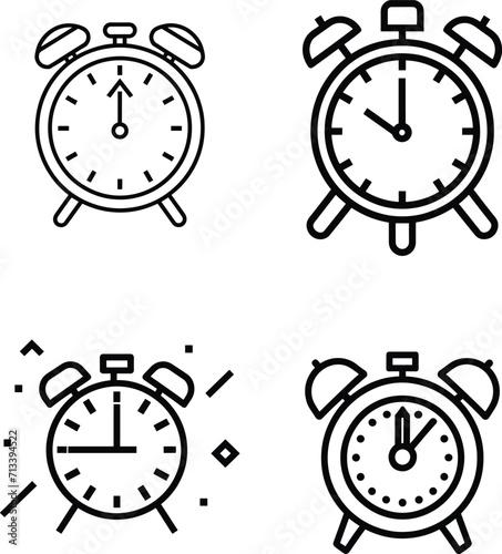 clock icons set, element for design