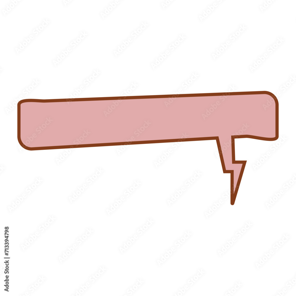 Blank pink speech bubble isolated on a white background. Vector illustration of a thought balloon. Blank pink speech bubble isolated on a white background. Vector illustration of a thought balloon.