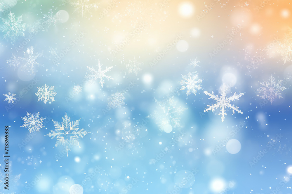 Fototapeta premium Winter background of snow with free space Generative AI