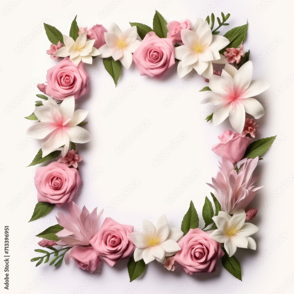 Wildflower rose flower floral frame red for background, texture, wrapper pattern, frame or border. generative ai. Wildflower rose flower floral frame red for background, texture, wrapper pattern, frame or border. generative ai.
