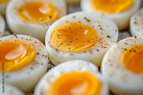 close up of A boiled eggs