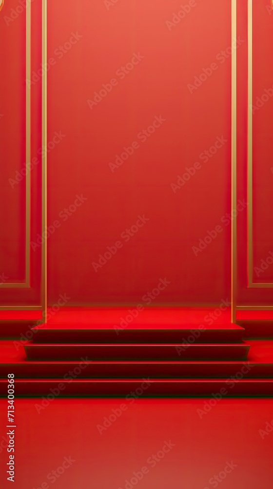 Chinese style background, Red festive background, Ribbon, Pavement style, Neoclassicism, Minimalism, framed, projected inset, negative space, UHD with generative ai Chinese style background, Red festive background, Ribbon, Pavement style, Neoclassicism, Minimalism, framed, projected inset, negative space, UHD with generative ai