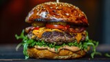 A Close-up Photography of a Delicious Burger