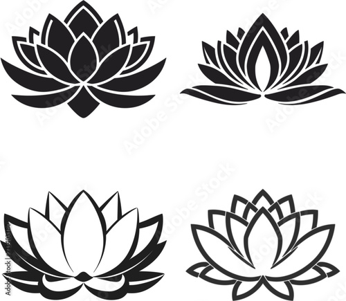 lotus icons set, element for design