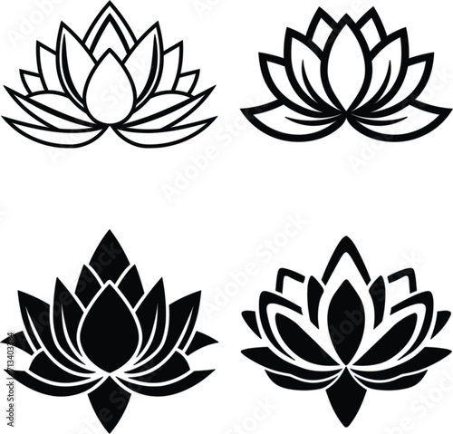 lotus icons set, element for design