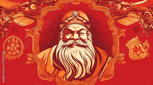 Chinese New Year celebration with blessings from the Chinese god of wealth