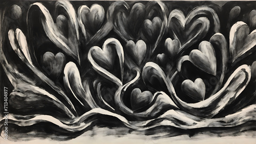 Charcoal Valtine's Day Background Wallpaper