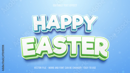 Happy easter editable text effect