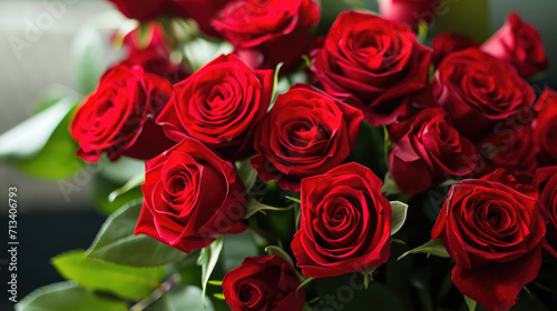 Bouquet of Red Roses on bed  valentines day  date  romantic 