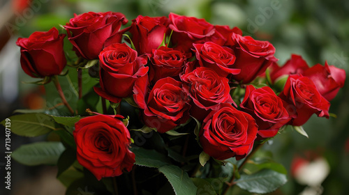 Bouquet of Red Roses on bed  valentines day  date  romantic 