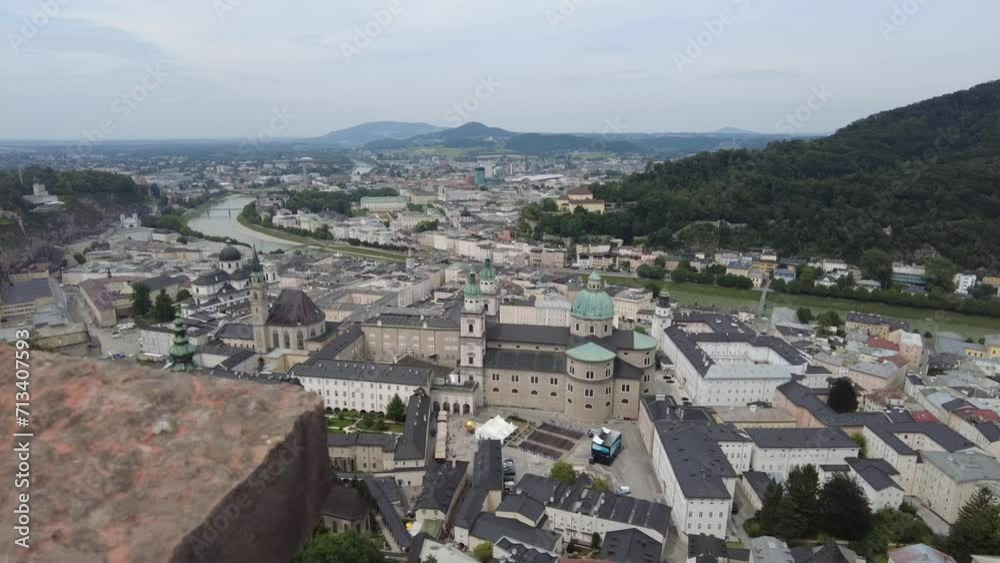 aerial view of the city Salzburg, Austria aerial view of the city Salzburg, Austria