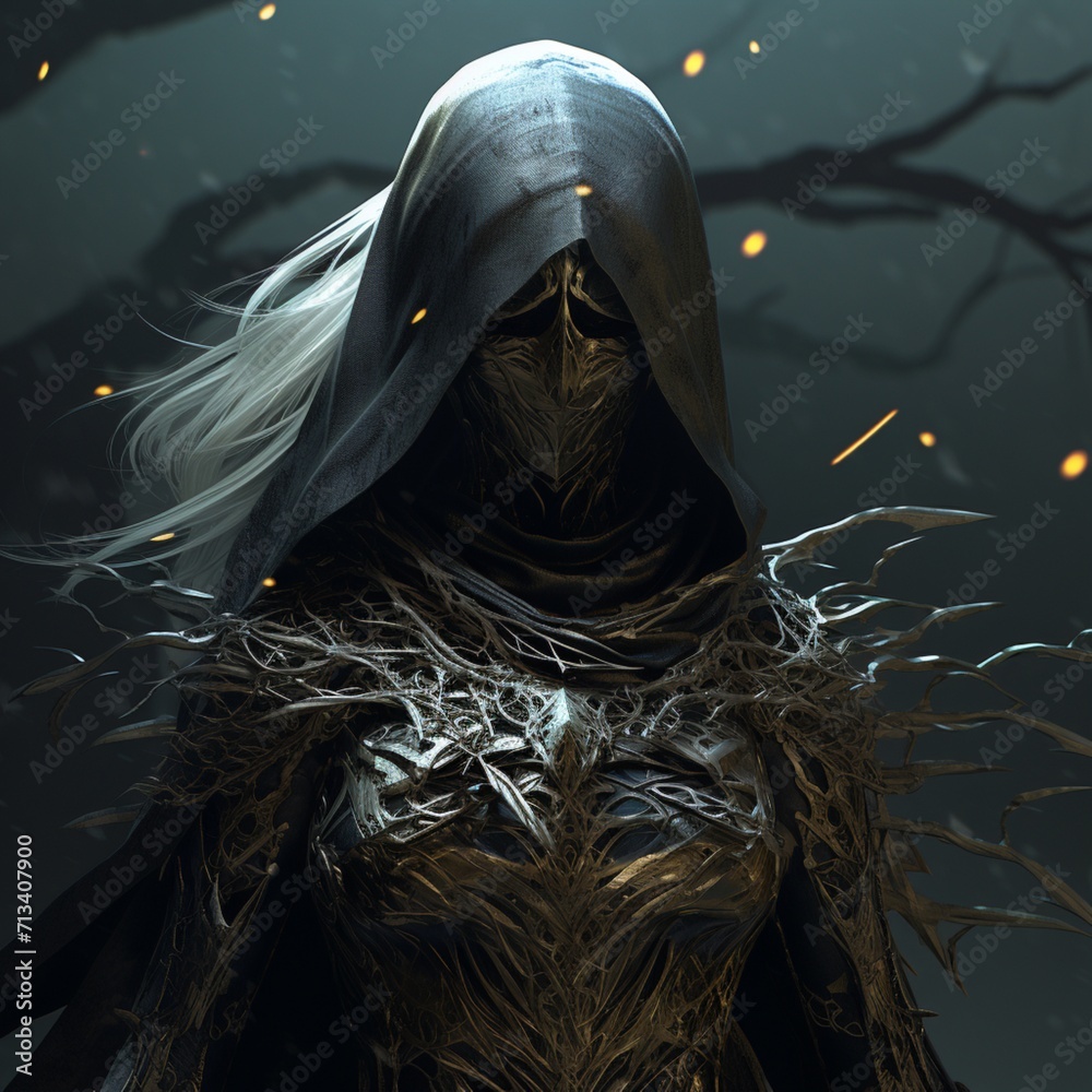 Character design mortal shell video game dark fantasy Ai generated art
