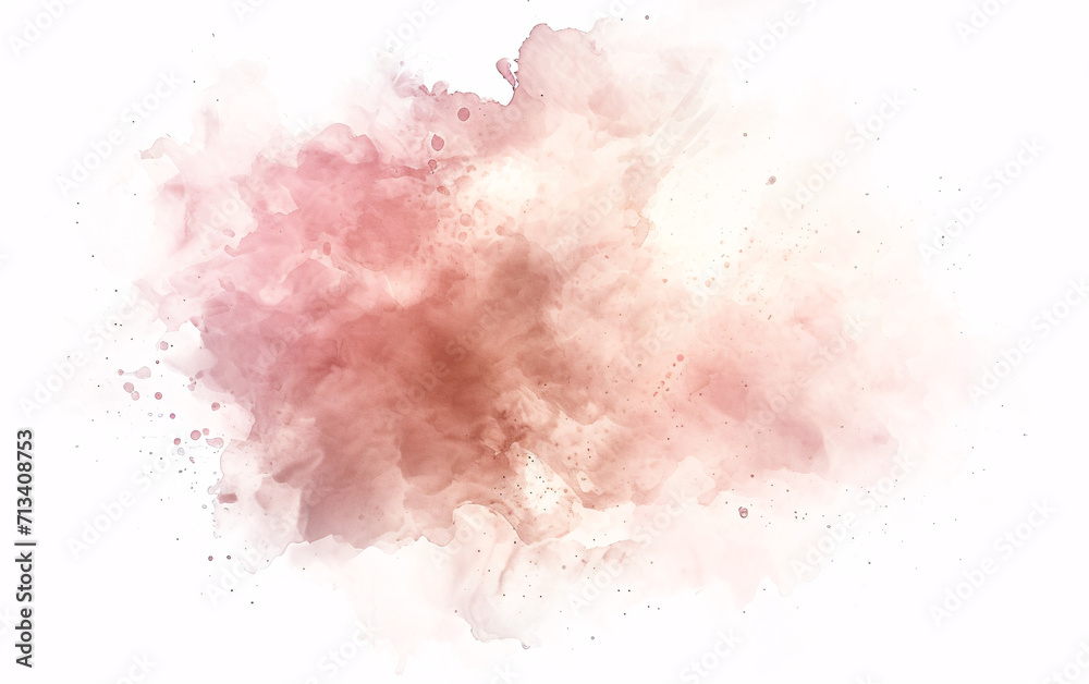 watercolor splashes forming a pink and brown cloud shape on a white background for creative design projects