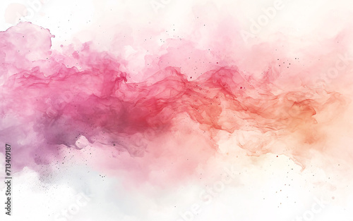watercolor splashes forming a pink, purple, magenta and yellow shape on a white background for creative design projects © Grumpy