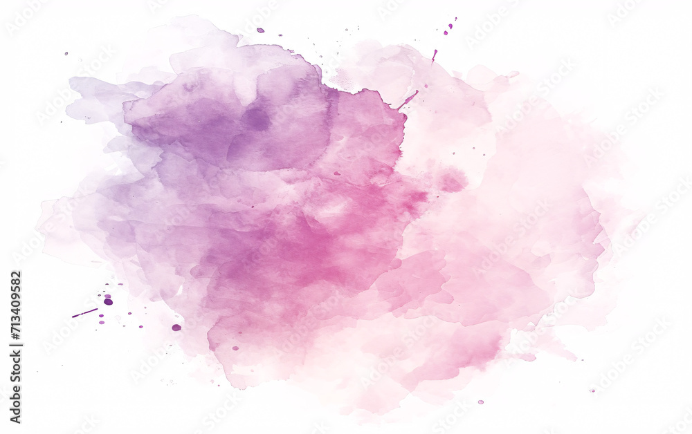 watercolor splashes forming a purple cloud shape on a white background for creative design projects