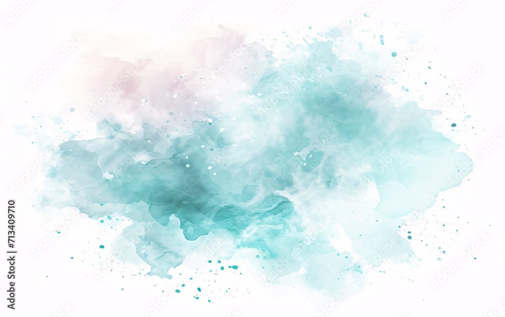 watercolor splashes forming a blue and purple cloud shape on a white background for creative design projects