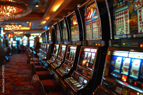 Arrays of Slot Machines in the Casino