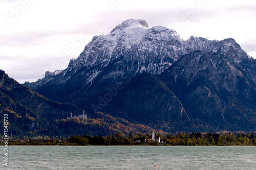 The Forggensee lake near the town of Fussen, Bavaria photo