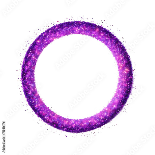circle glitter isolated on transparent background