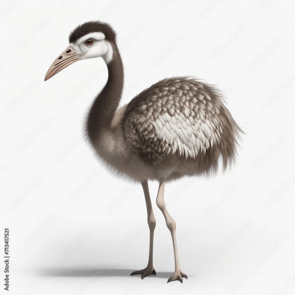 Naklejka premium Ostrich illustration on a white background.