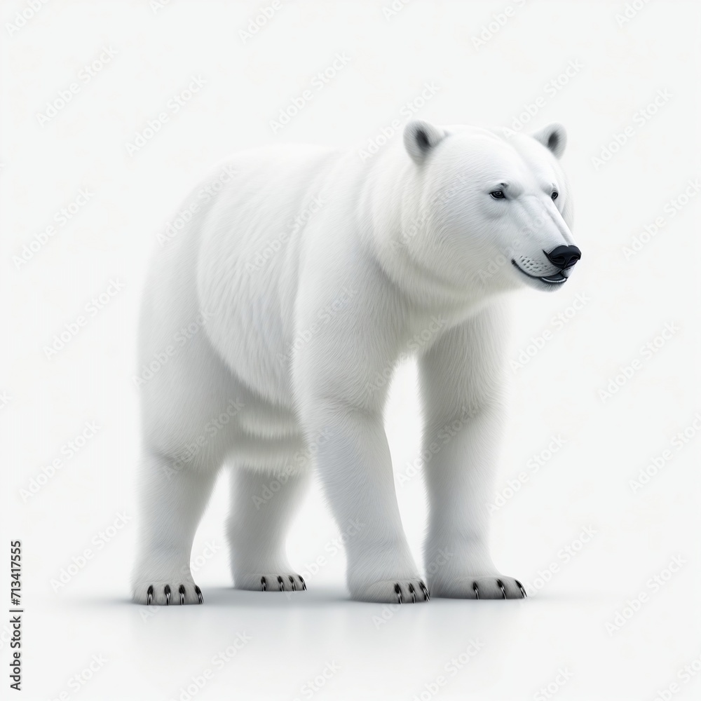 Polar bear illustration on a white background